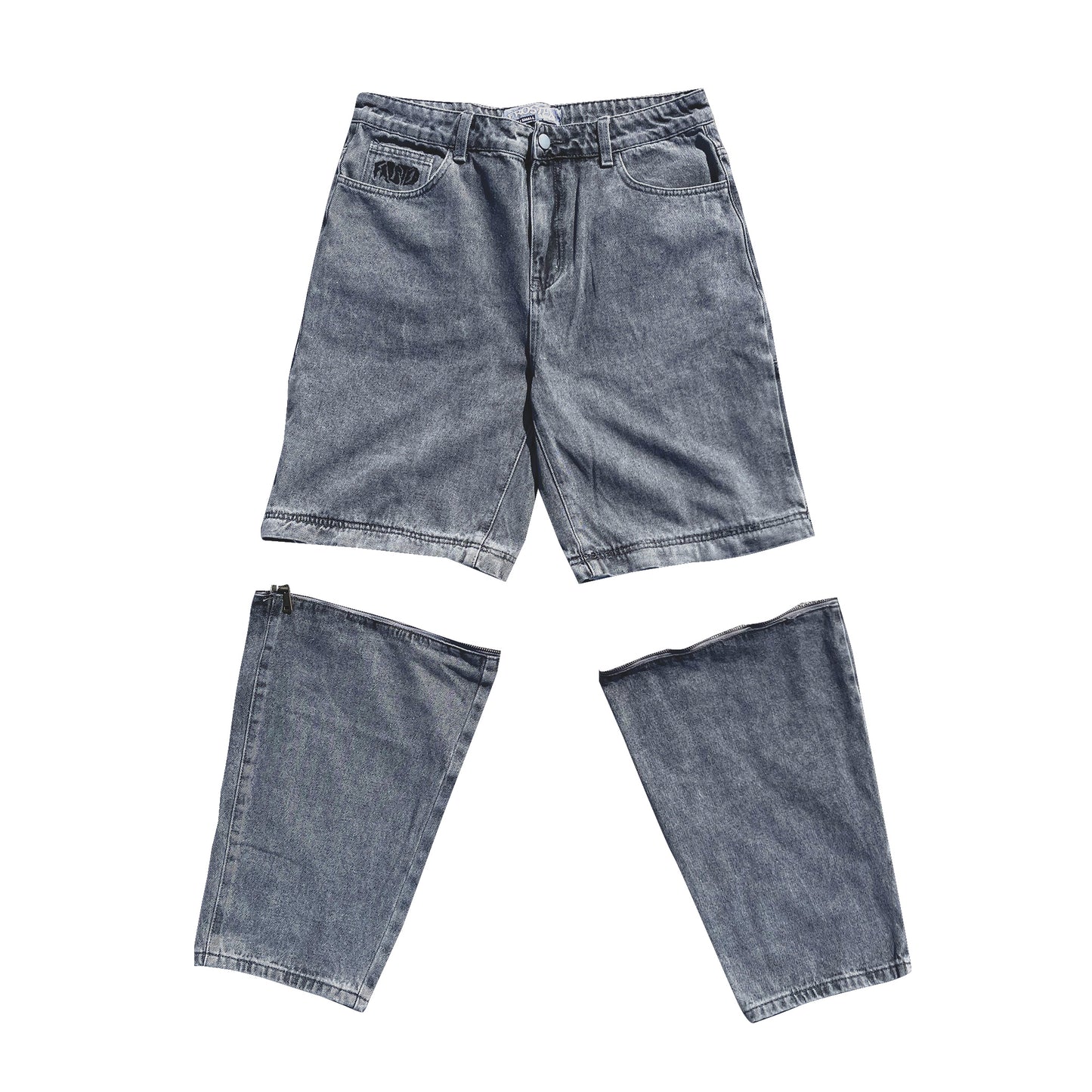 Transformer Jeans/Short Grey