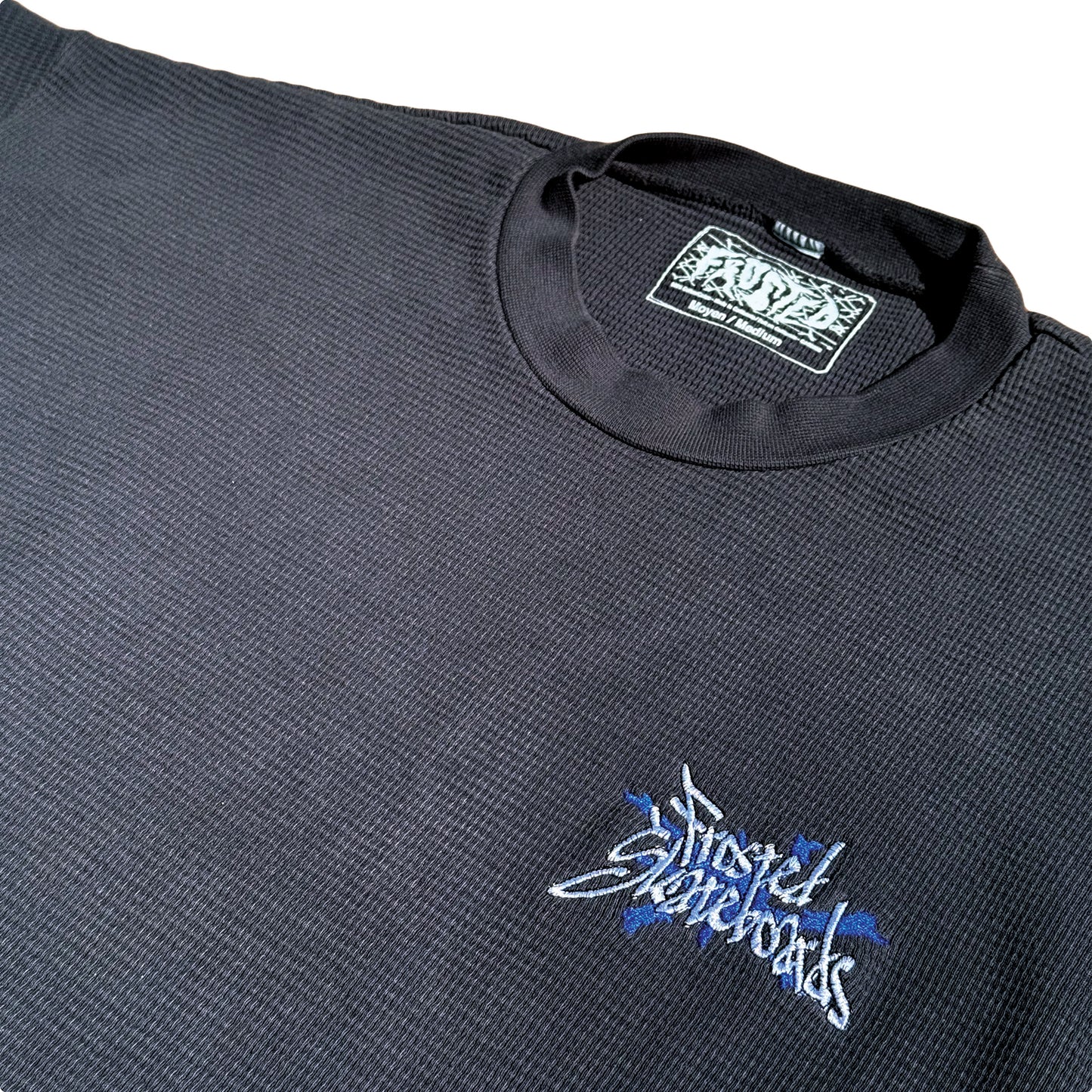 Club Logo Thermal Crewneck Dolphin Blue