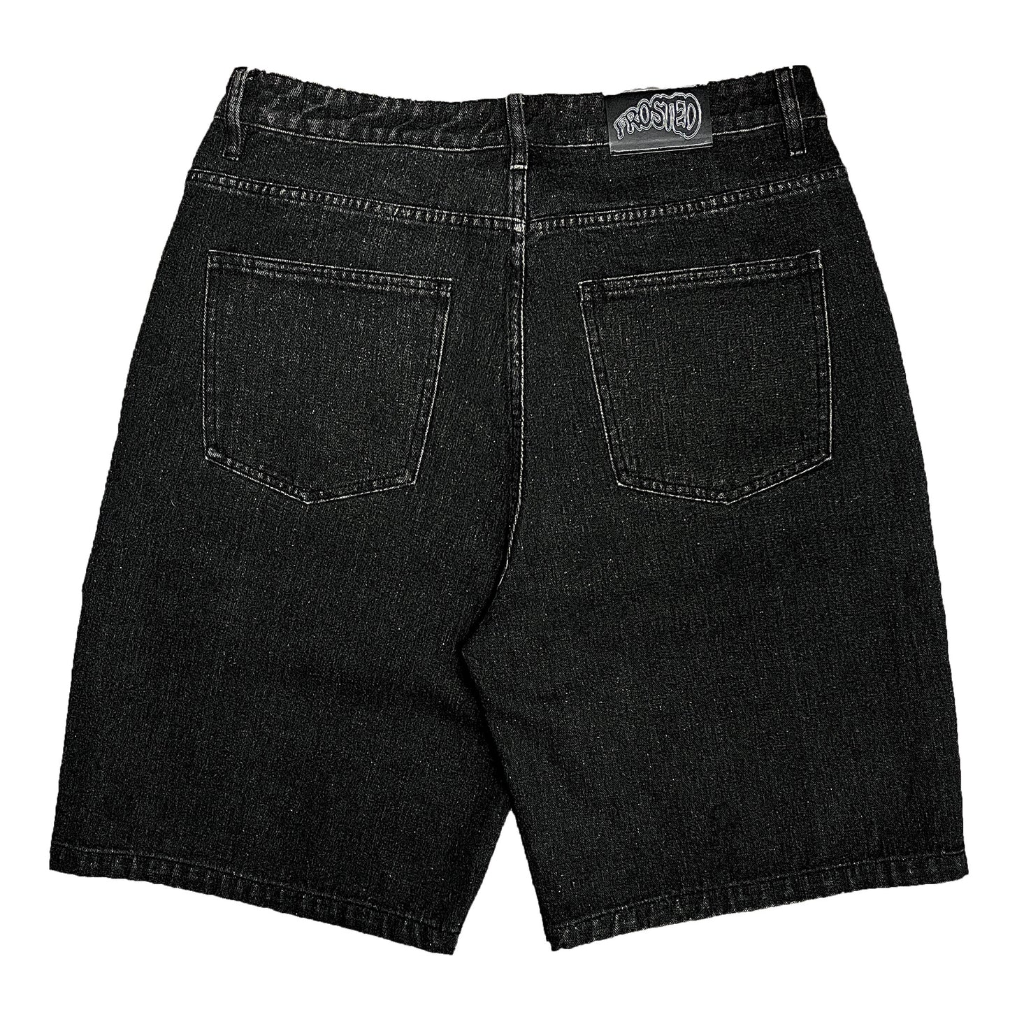 Wavy Jean Shorts Vintage Black