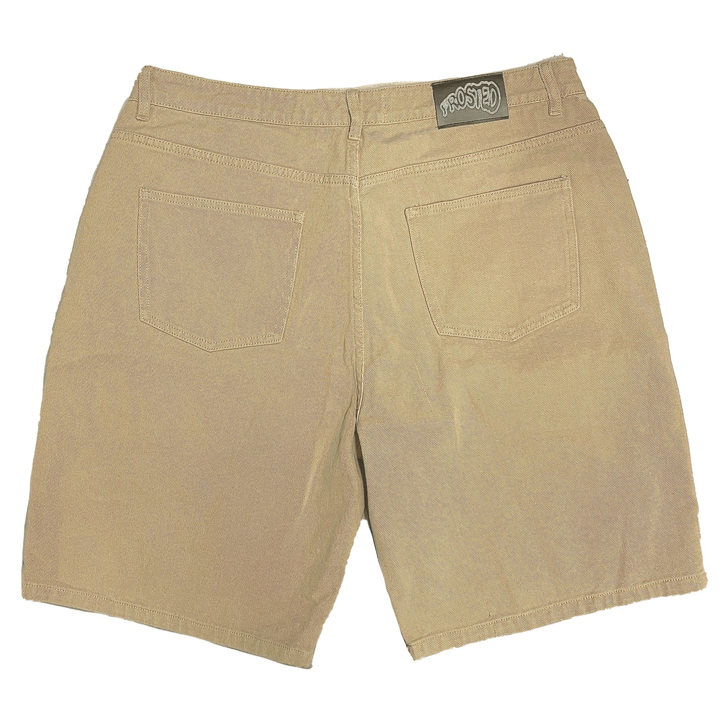 Wavy Jean Shorts Perf Beige