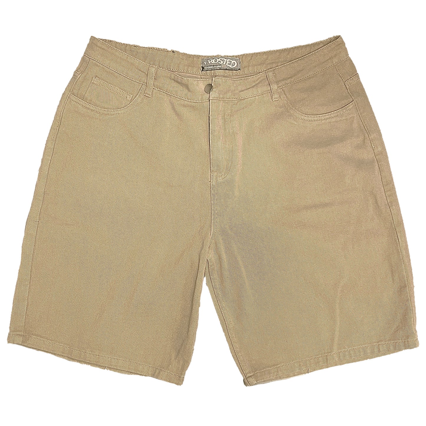 Wavy Jean Shorts Perf Beige