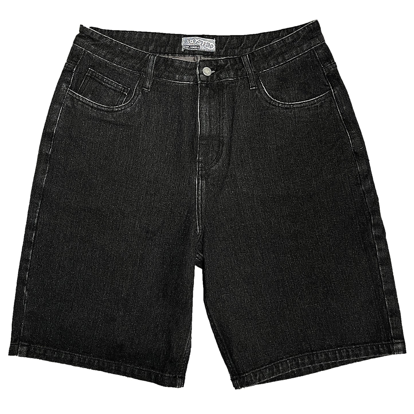 Wavy Jean Shorts Vintage Black