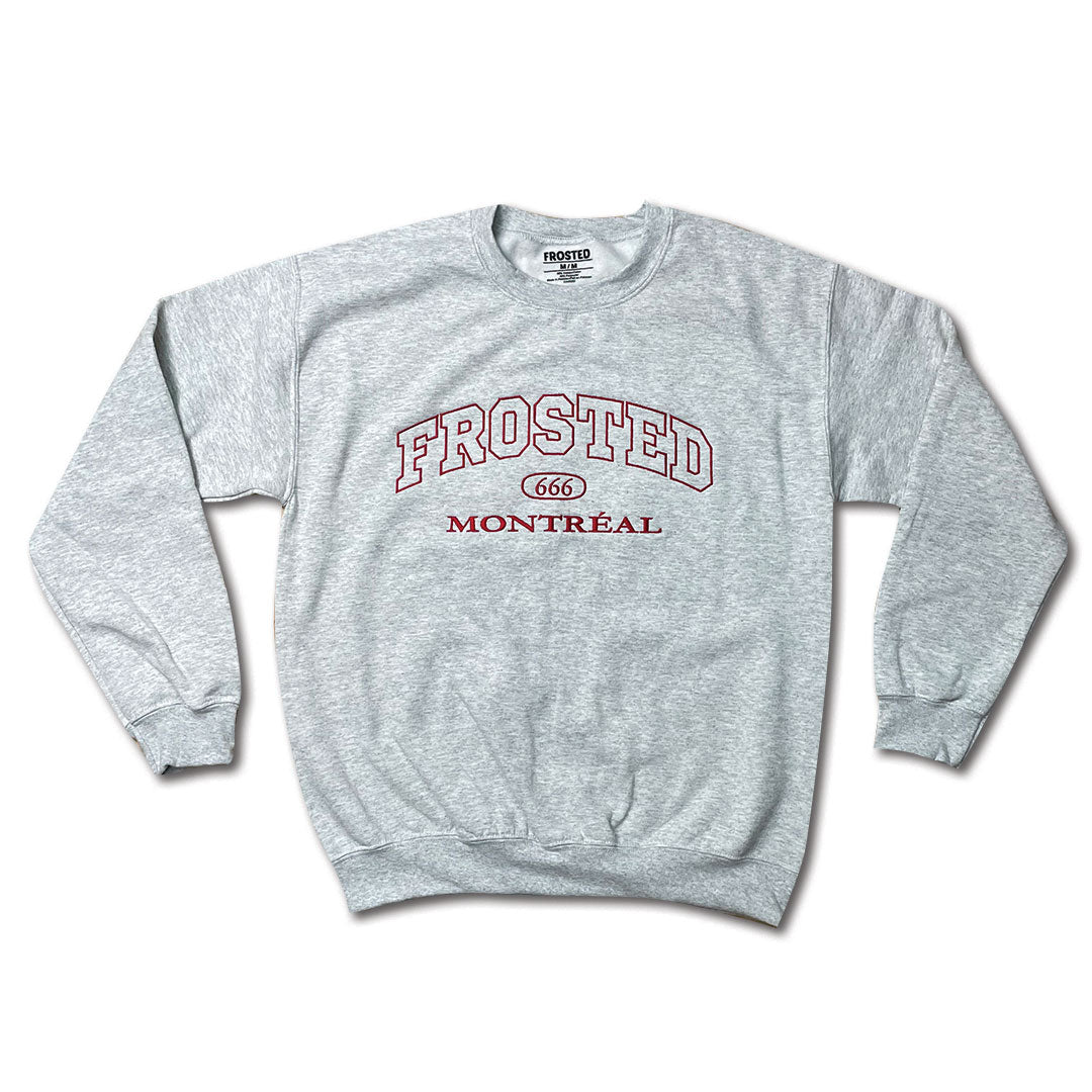 University Crew Neck Ash Grey