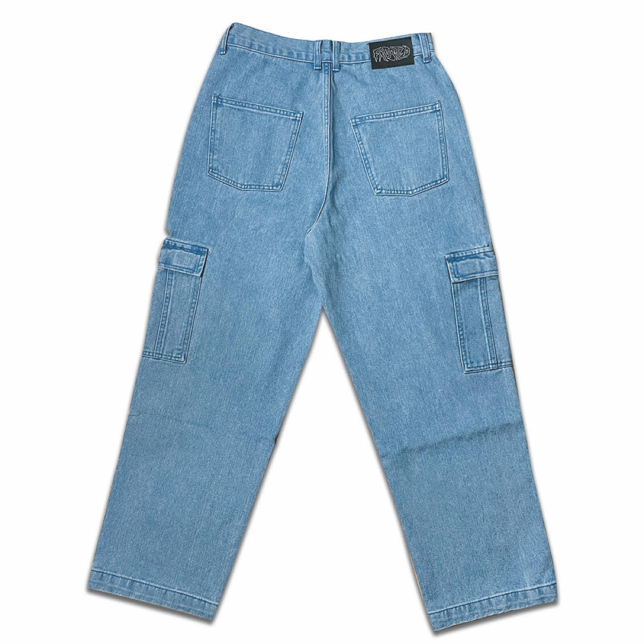 Jean cargo bleu clair