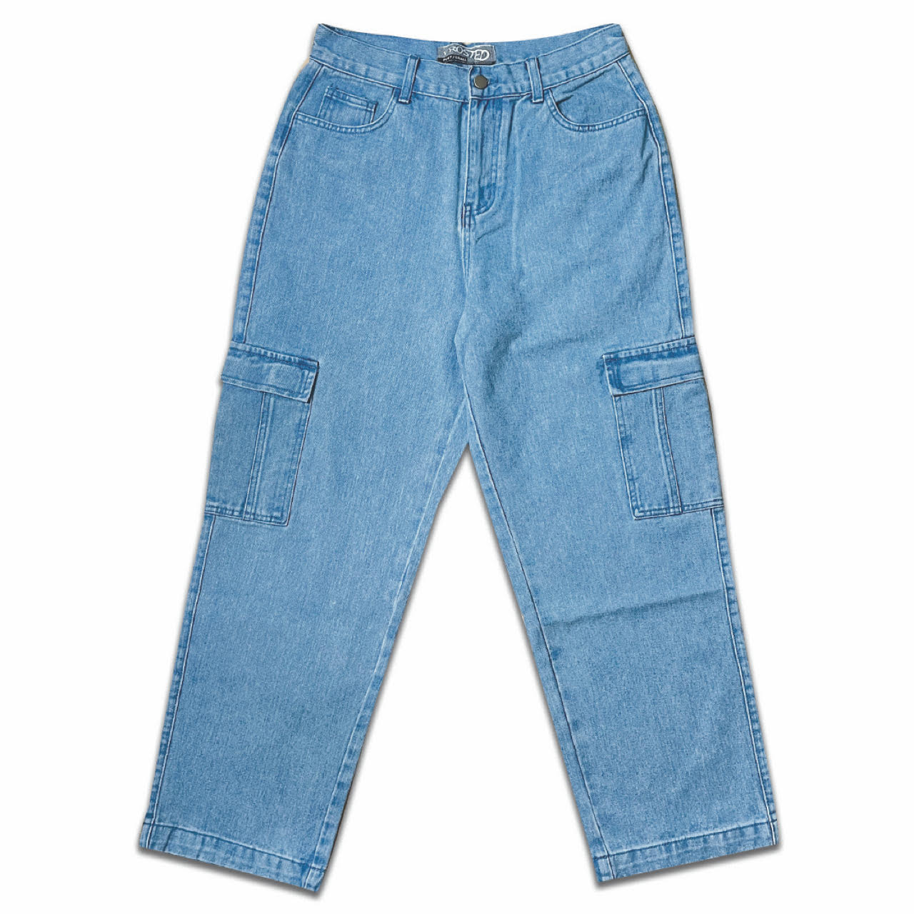Jean cargo bleu clair