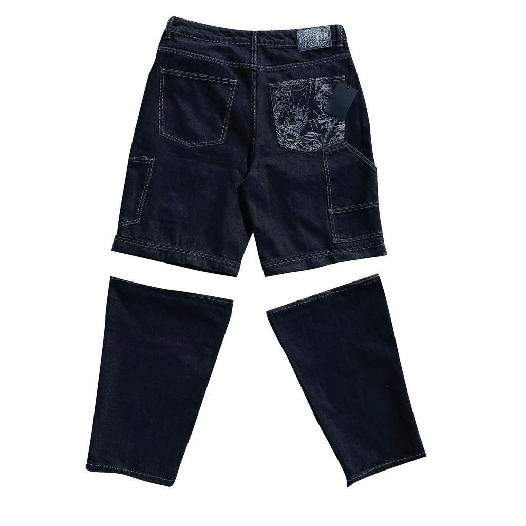 Transformer Jeans/Short Black