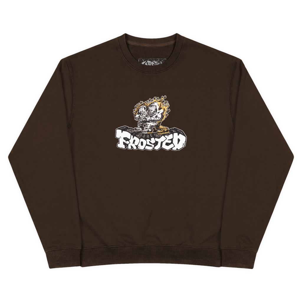 Duo Graphic Crew Neck Brown