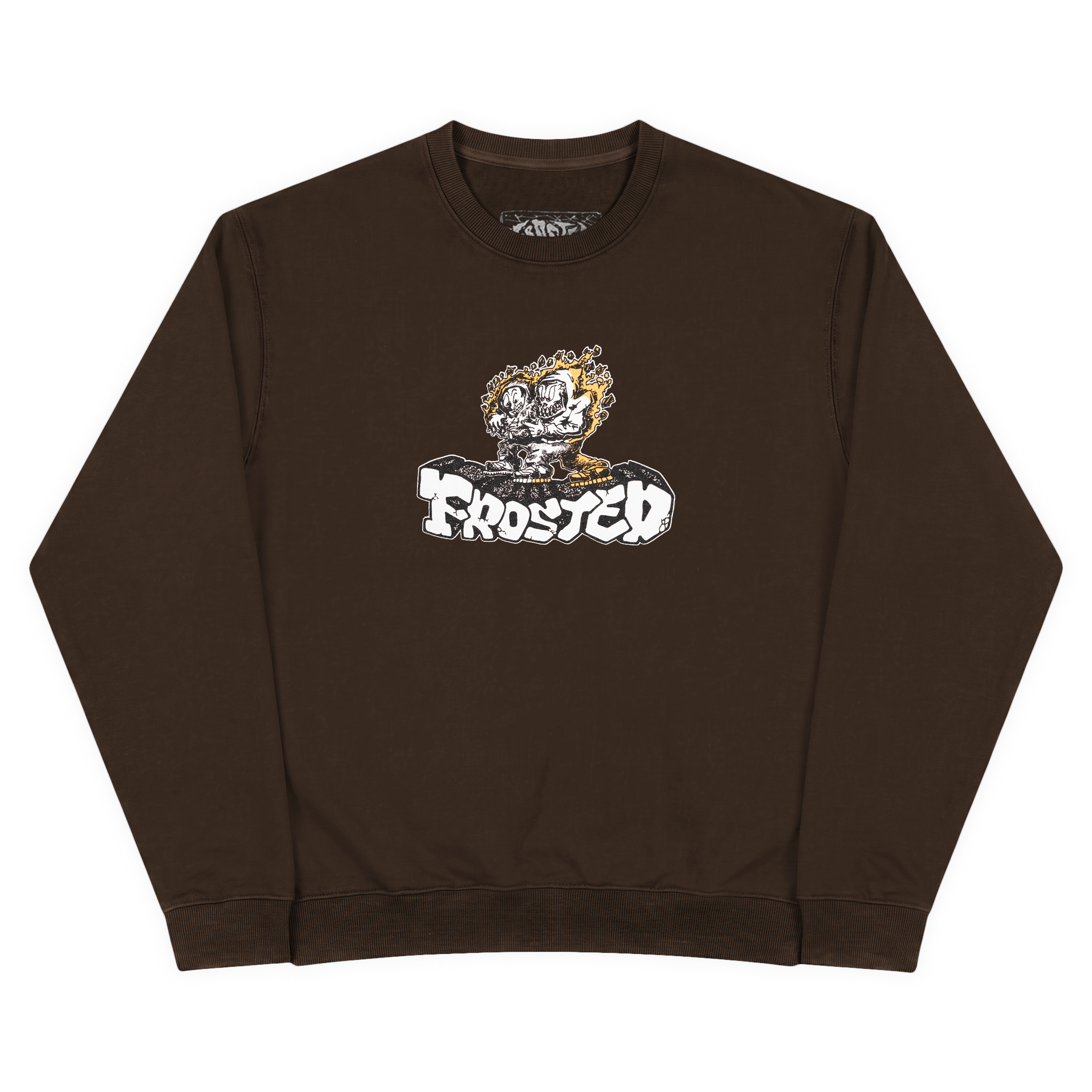 Duo Graphic Crew Neck Brown