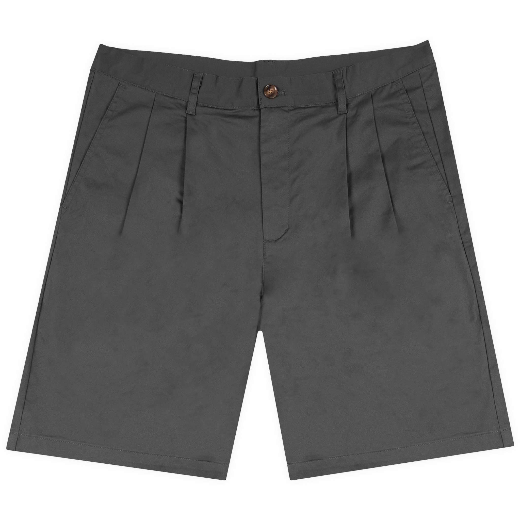Double Pleated Shorts Dark Olive