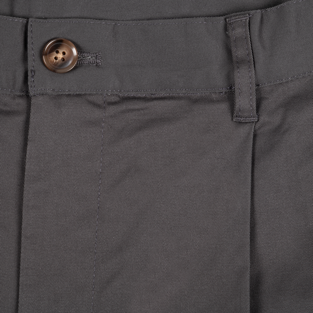 Double Pleated Shorts Dark Olive