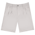 Double Pleated Shorts Light Grey