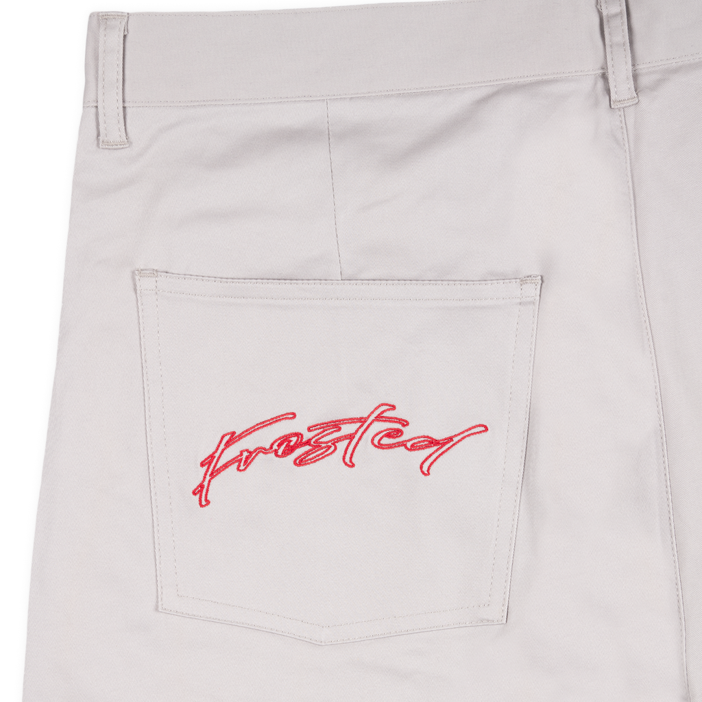 Double Pleated Shorts Light Grey