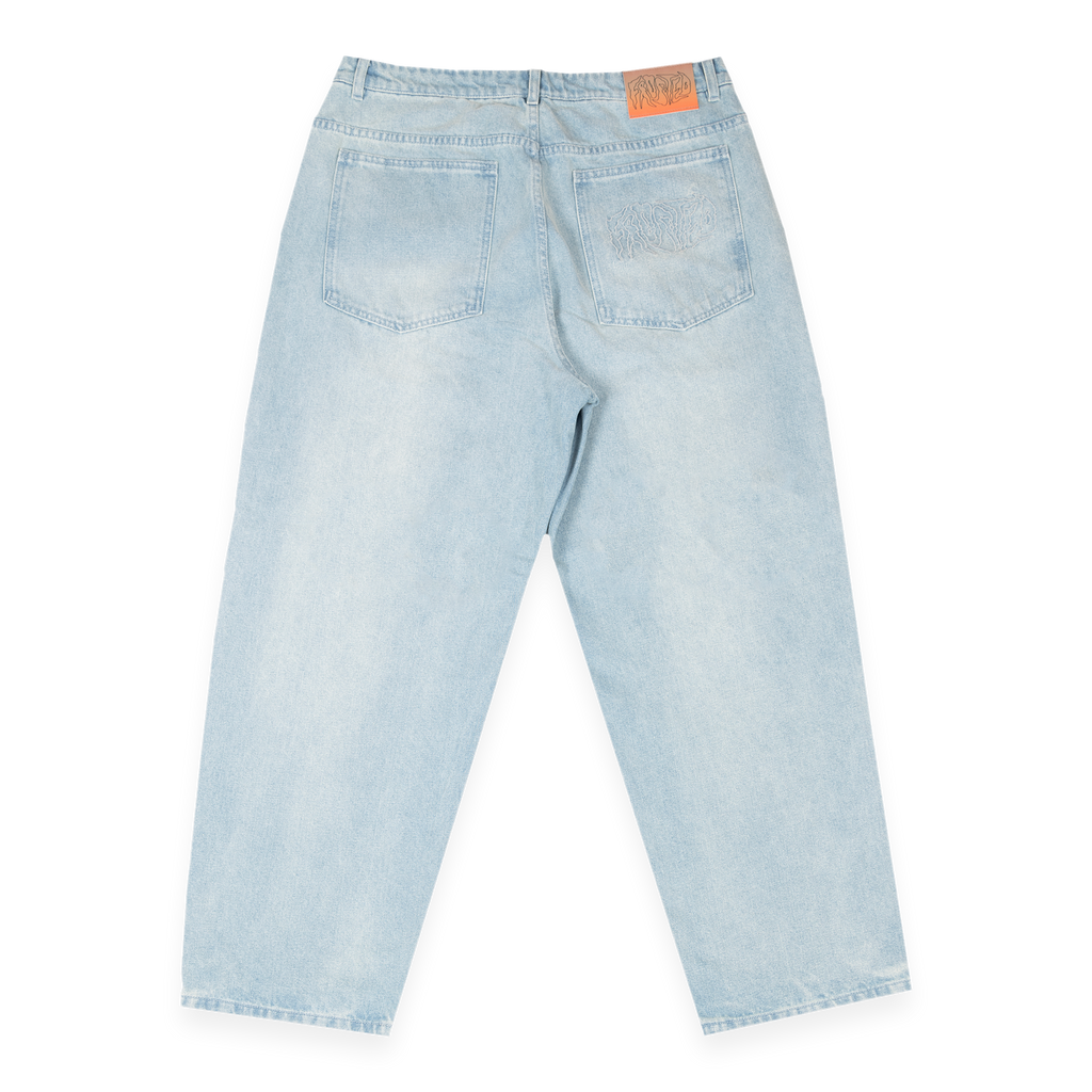 Wavy Pants Sunfaded Light Blue