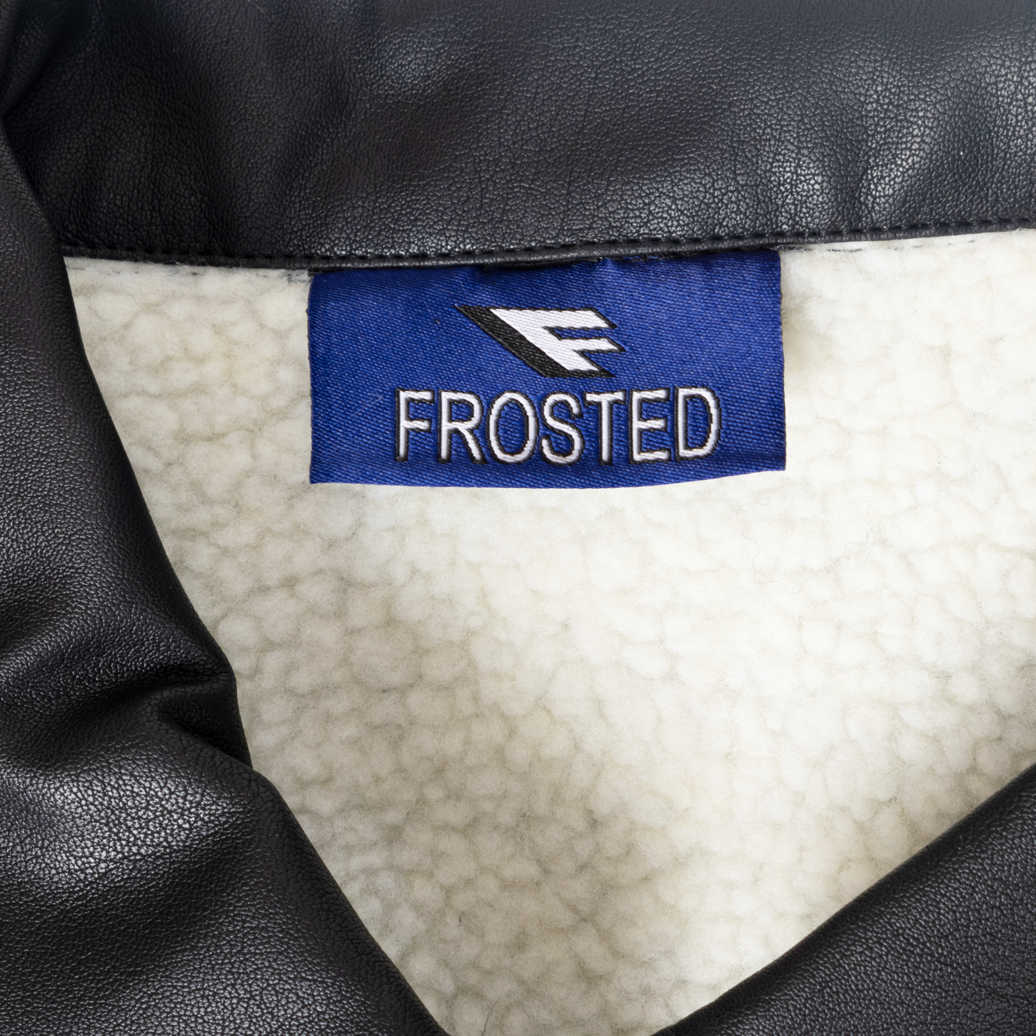 Frosted Leather Jacket Solid Black