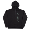 Frosted 1/4 Zip Hoodie Black