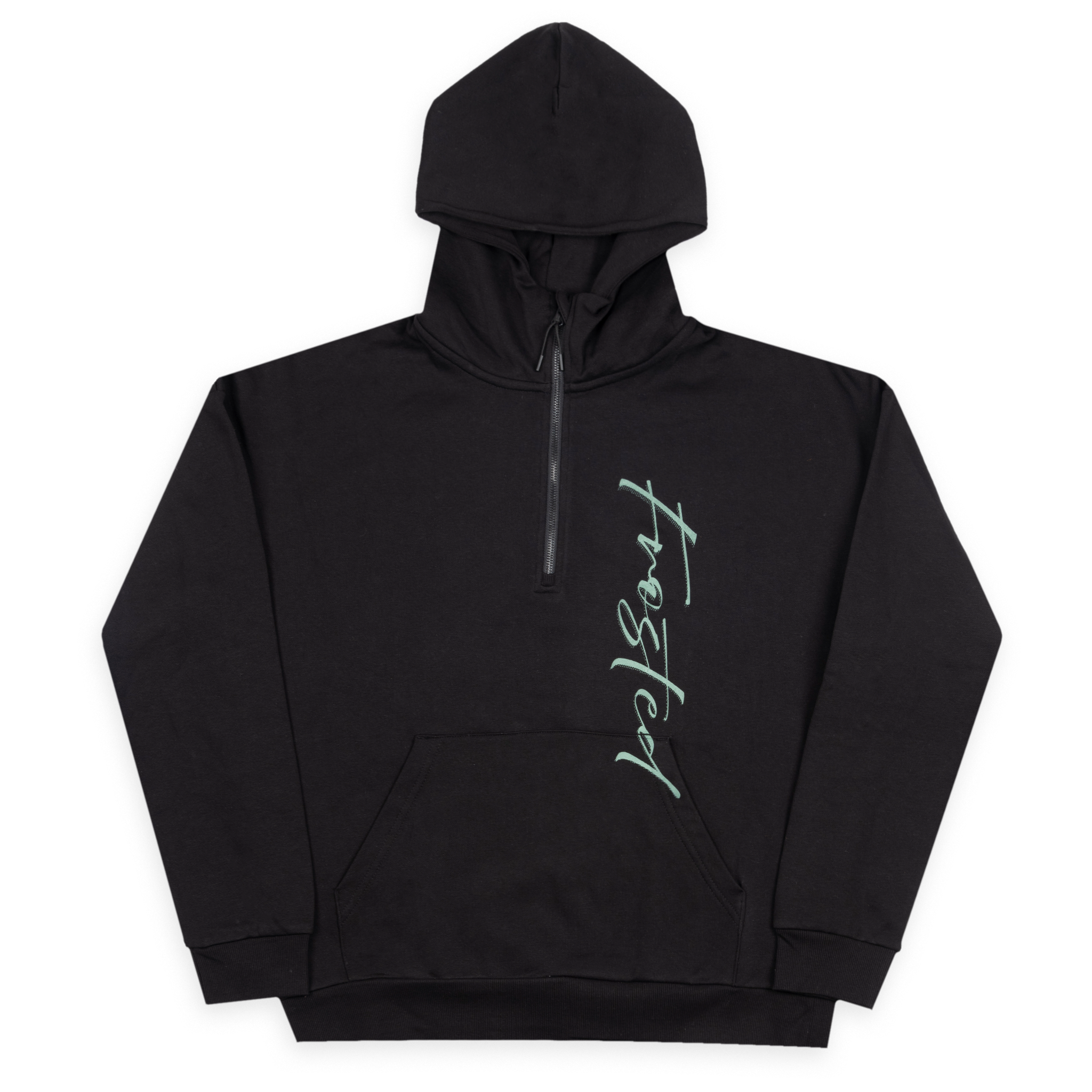 Frosted 1/4 Zip Hoodie Black
