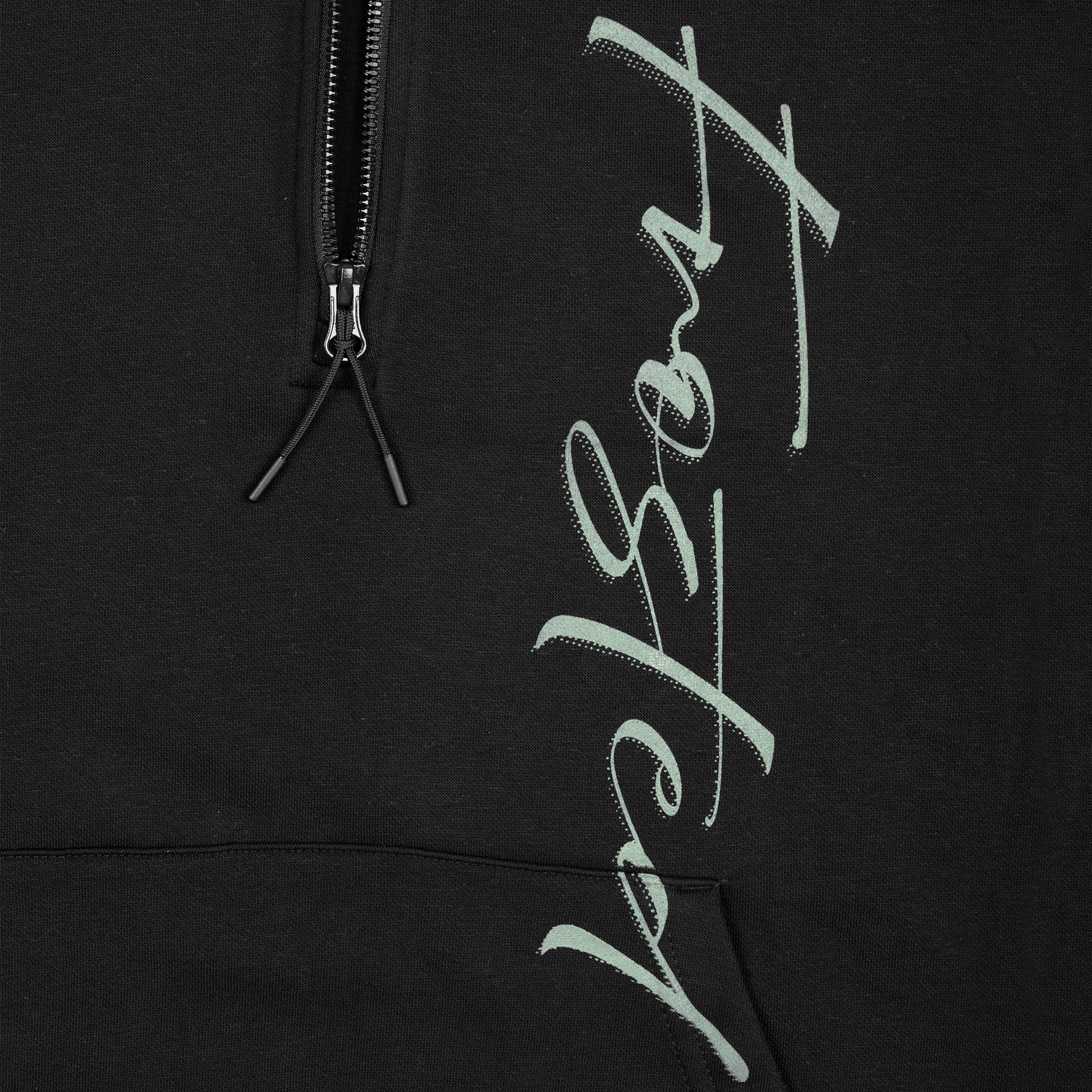 Frosted 1/4 Zip Hoodie Black