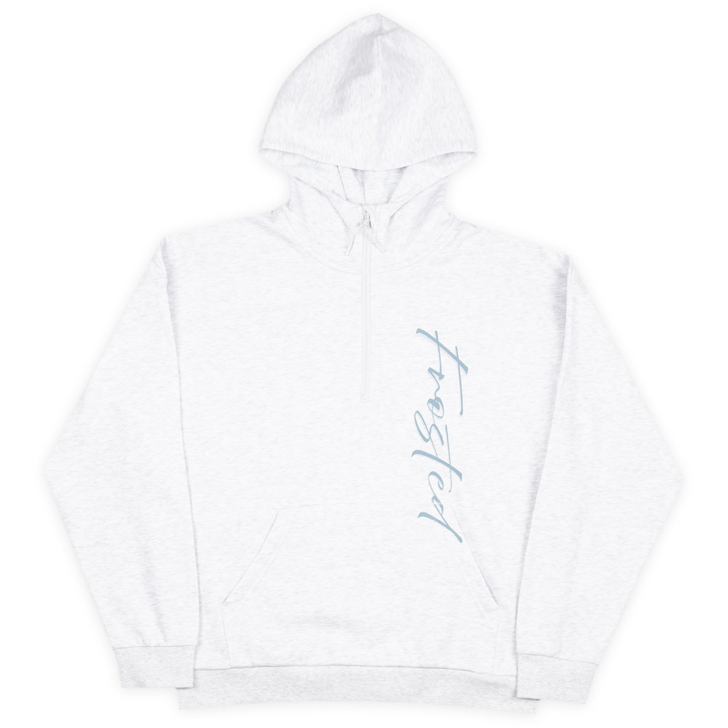 Frosted 1/4 Zip Hoodie Ash Grey