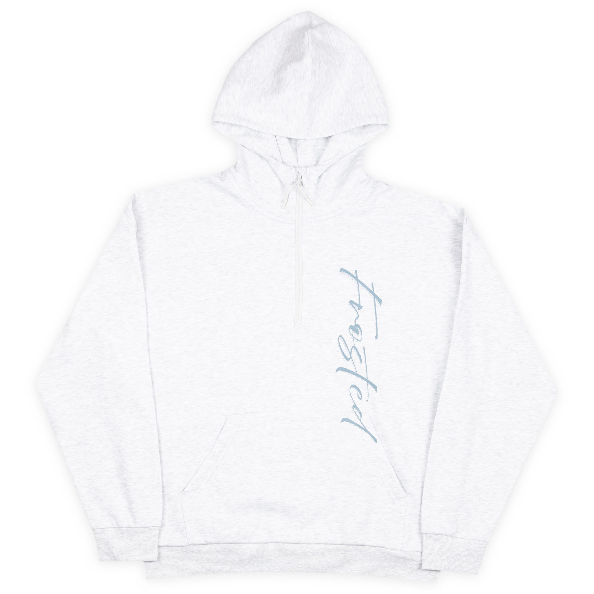 Frosted 1/4 Zip Hoodie Ash Grey