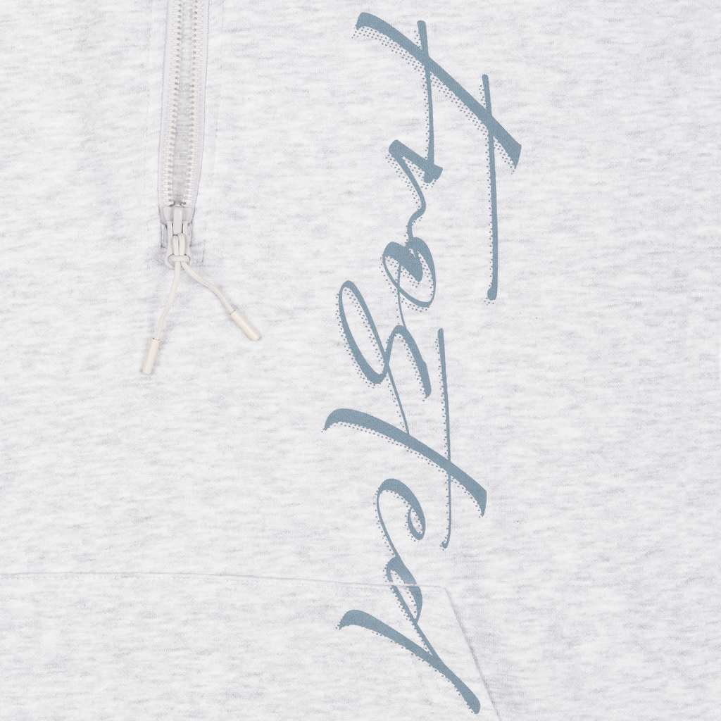 Frosted 1/4 Zip Hoodie Ash Grey