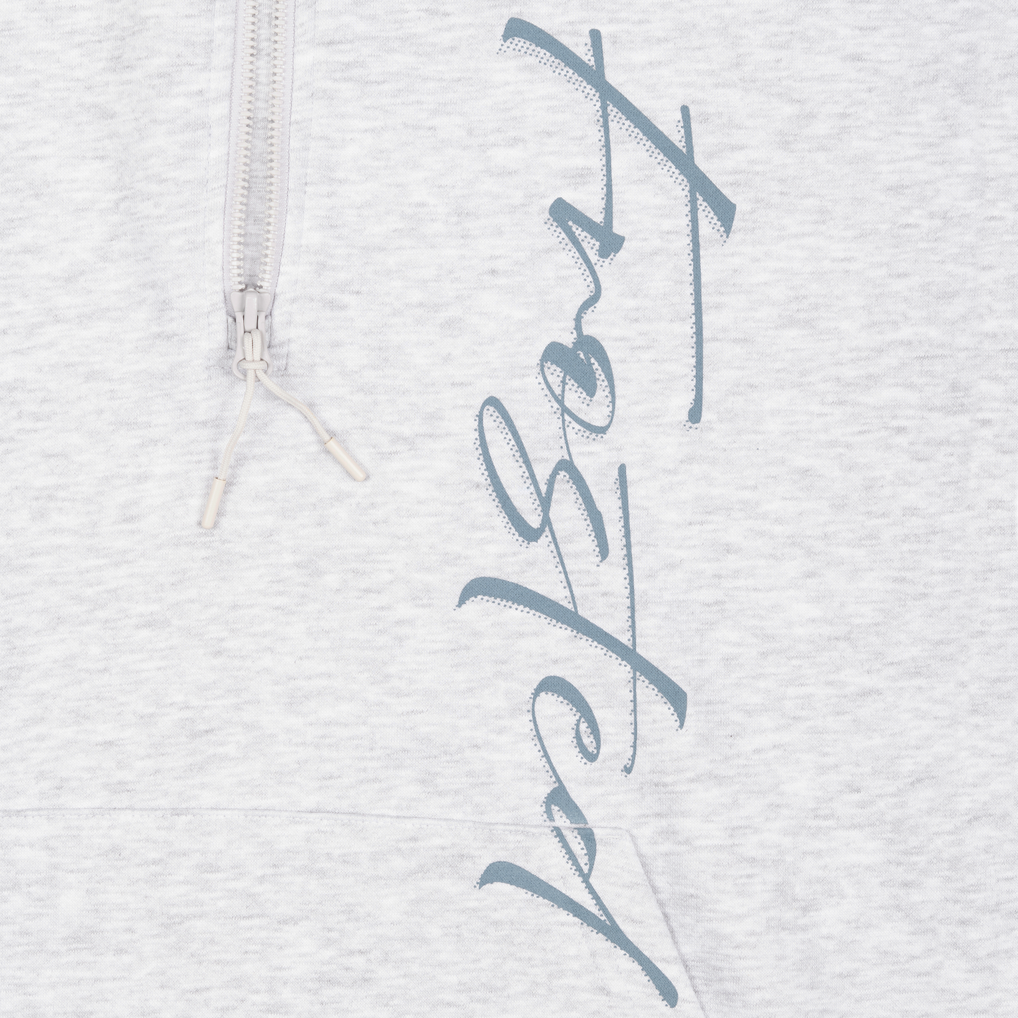 Frosted 1/4 Zip Hoodie Ash Grey
