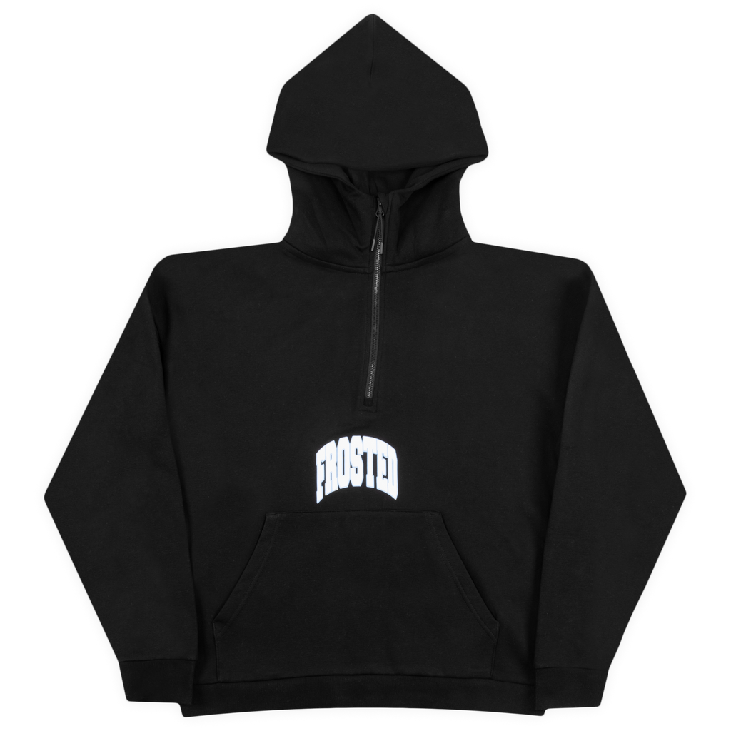 Quarter Zip Black Hoodie