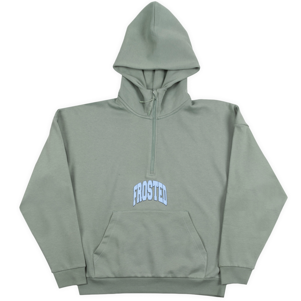 Quarter Zip Green Hoodie