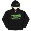 Reversible Waffle Black Hoodie