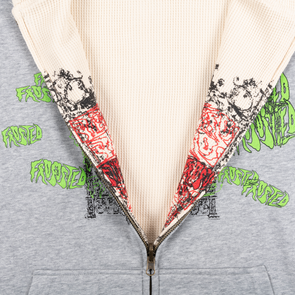 Reversible Waffle Grey Hoodie