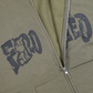 Safari Logo Zip Hoodie Olive Green