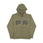 Safari Logo Zip Hoodie Olive Green