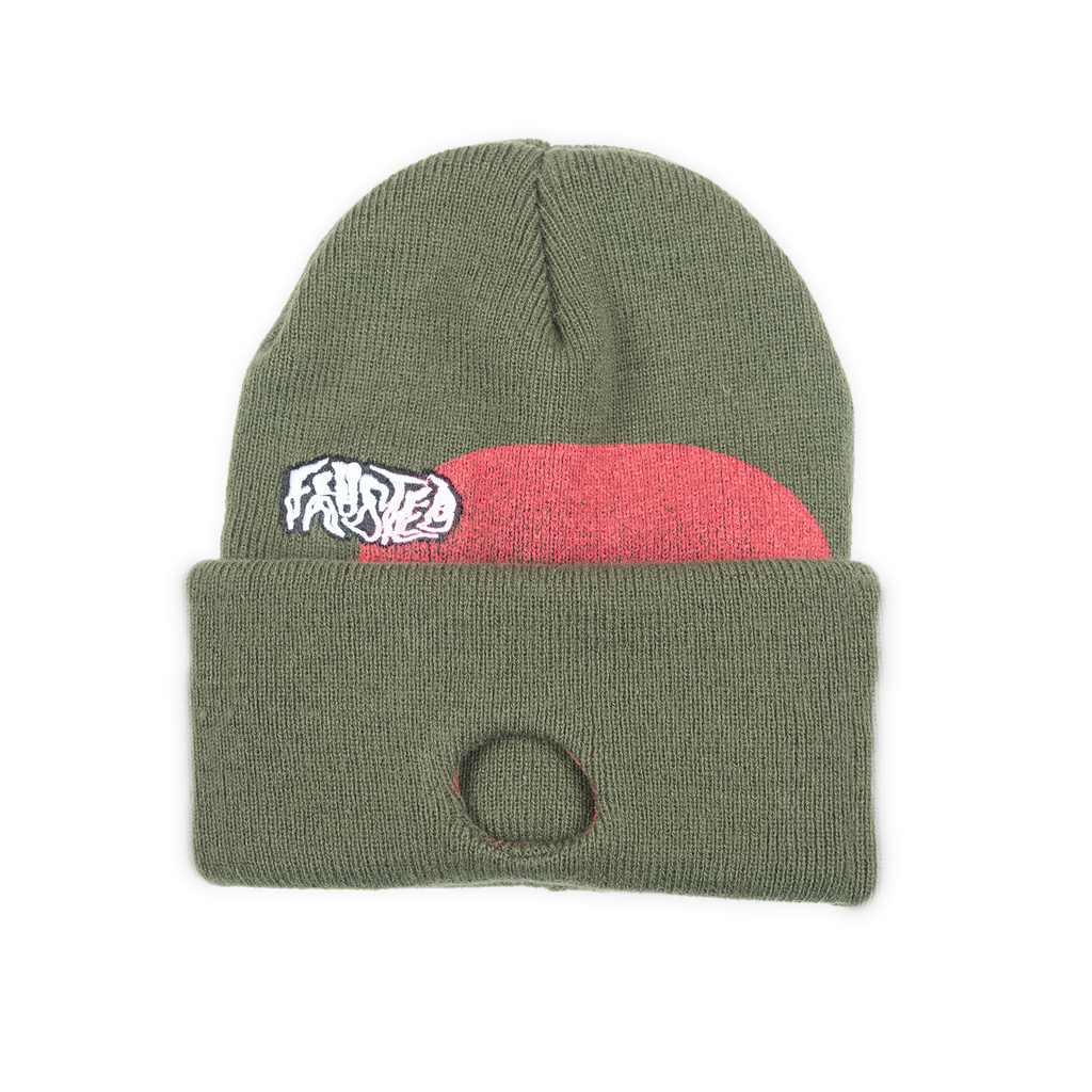 Ski Mask Olive/Red