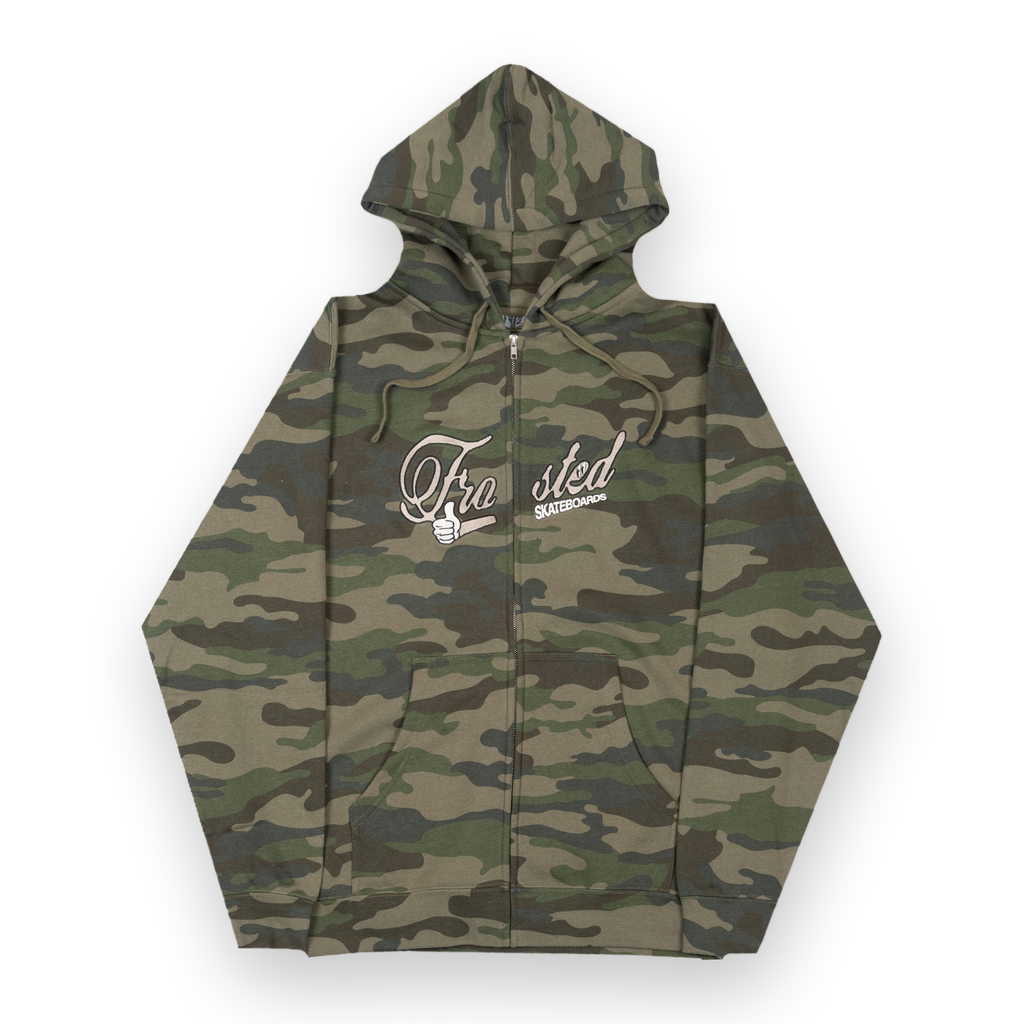 Thumbs Up Zip-Up Hoodie Camo