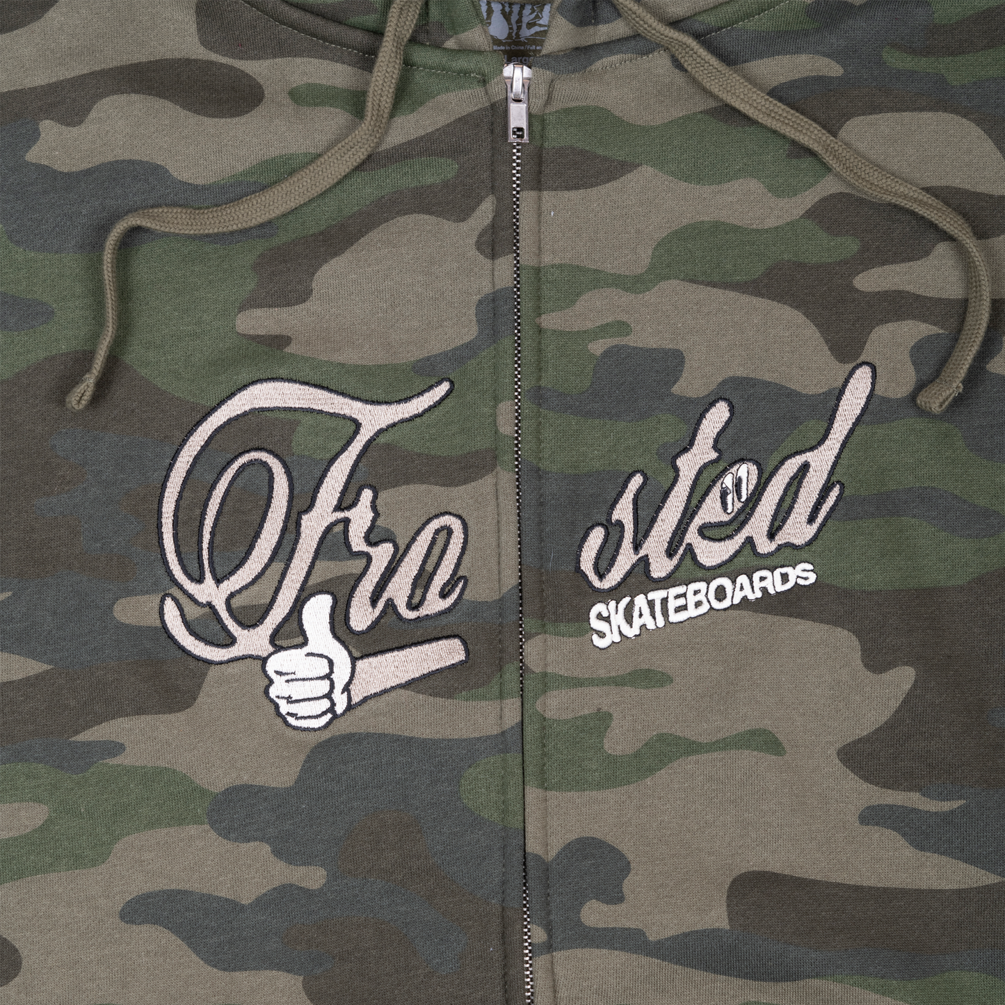 Thumbs Up Zip-Up Hoodie Camo