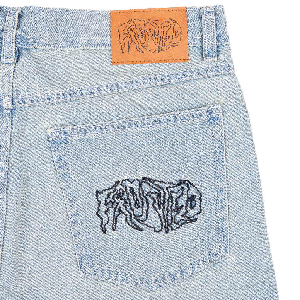Wavy Shorts Sunfaded Light Blue