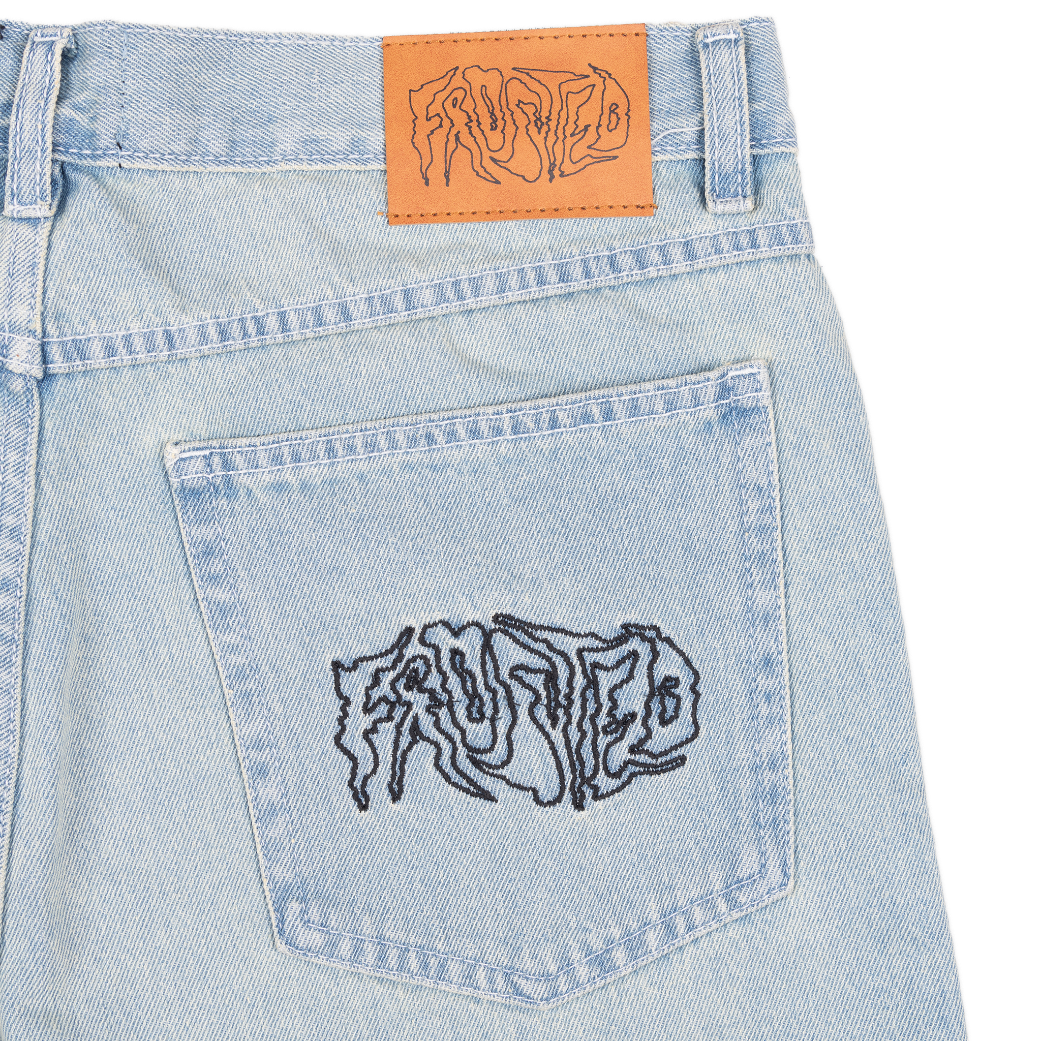 Wavy Shorts Sunfaded Light Blue
