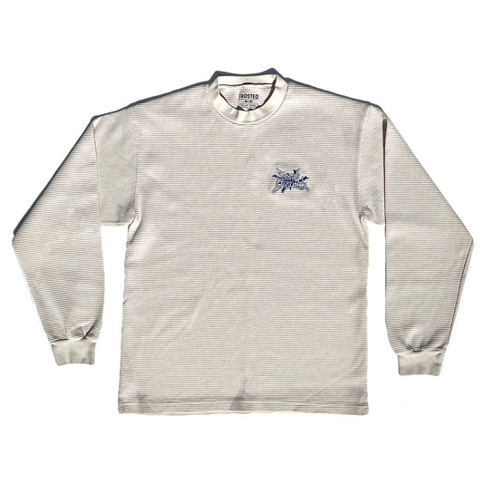 Club Logo Thermal Crewneck Beige